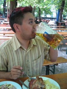 Me and a Maß at Munich's Augustinerkeller Biergarten