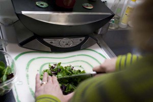 Chopping Spinach