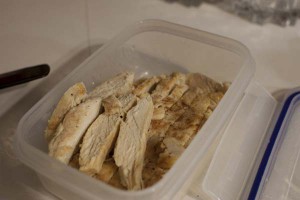 leftover chopped chicken breast
